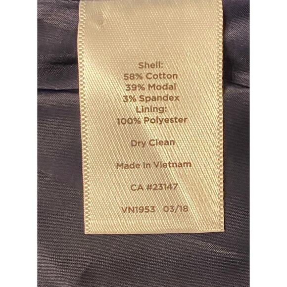 Talbots Woman 18W Navy Blue 60's Style Blazer Jacket Peter Pan Collar Peplum Hem - Picture 7 of 7